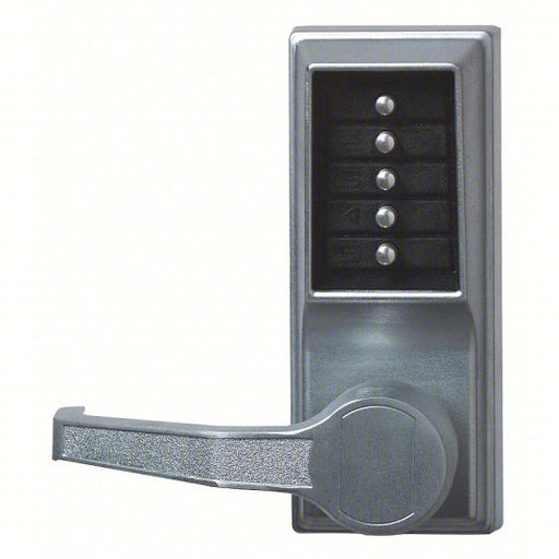 Kaba LL-1011-26D-41 Mechanical Push Button Lockset Lever, Entry, Left, Satin Chrome, 1-3/8 in to 2-1/4 in - KVM Tools Inc.KV5U740