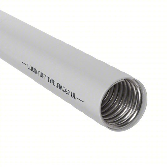 AFC 6202G22-00 Liquid-Tight Flex Metal Conduit 1/2 in Trade Size, Gray, 3 in Bend Radius, 25 ft Nominal Lg, 6200 - KVM Tools Inc.KV3FKT9