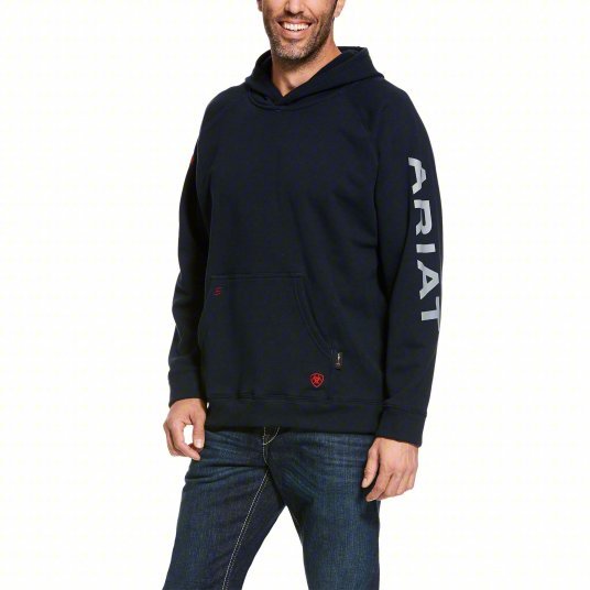 Ariat 10027922 FR Pullover Inherent Hoodie 28 cal/sq cm ATPV, Men's, L, Tall, DuraStretch™, Pullover, Hoodie - KVM Tools Inc.KV61RM25