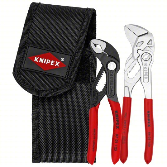 Knipex 00 20 72 V01 Plier Wrench Set 2 Pliers, Std Cushion Grip, Manual, Bag, 2 - 5 Pliers Range - KVM Tools Inc.KV30WJ80