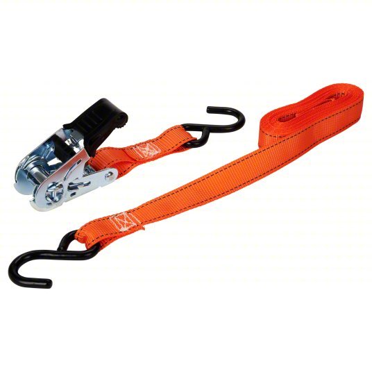 Keeper 05505 Tie Down Strap Ratchet, S - Hook, Gen Purpose, 1 in Wd, 400 lb WLL, Orange, 14 ft Lg, 4 PK - KVM Tools Inc.KV3LLF2
