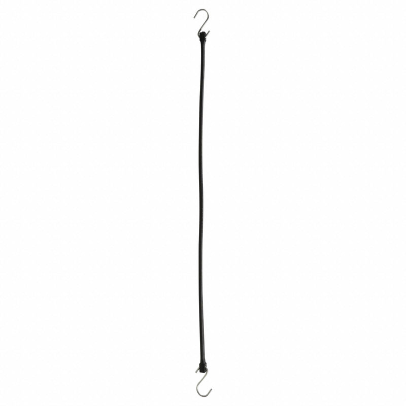 Keeper 06235 Bungee Strap, S-Hook, 2 in Hook Lg, Rubber, 35 in Lg, Black PK10