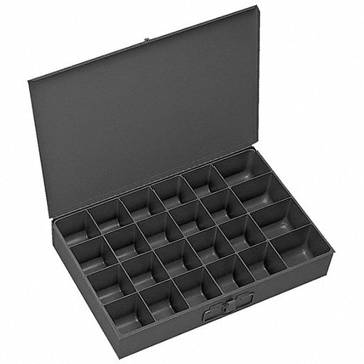 Durham 102 - 95 - D960 Compartment Drawer 18 3/8 in x 12 1/2 in x 3 1/8 in, 24 Compartments, 0 Dividers, Gray, Piano - KVM Tools Inc.KV1A793