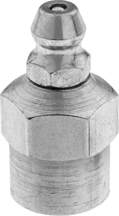 McMaster 1095K15 Zinc-Plated Steel Grease Fitting, Pack of 10, Straight, 1/8 NPTF Female, 1" Overall Height