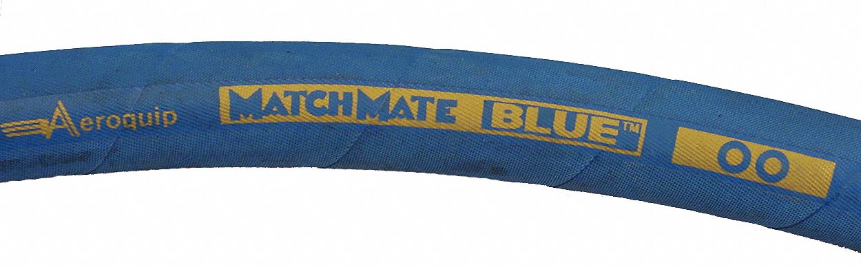 Aeroquip GH195-12-50 Matchmate Hydraulic Bulk Hose, 3/4 in ID x 1-3/16 in OD, 50 ft, 3,125 psi, AQP Elastomer, Blue, 2-Wire Braid