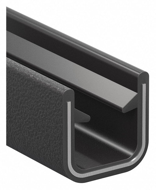 Trim Lok Inc 150B2X1/4-25 Edge Trim, Double Gripping Finger, 25 ft Overall Lg, PVC Outer, 1/2 in Leg Lg