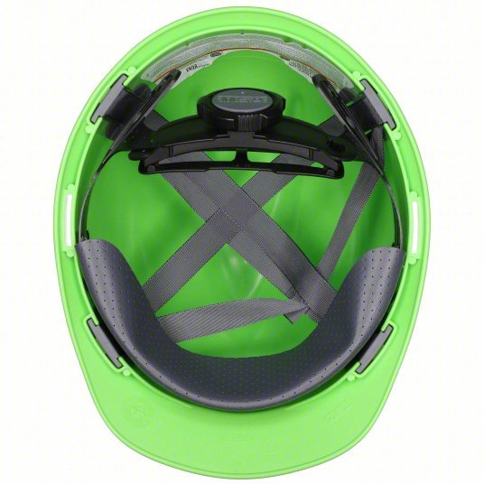 MSA 815565 Hi-Visibility Green, No Graphics, Ratchet (4-Point), Polyethylene, Side-Slots, MSA, V-Gard - KVM Tools Inc.KV10D940