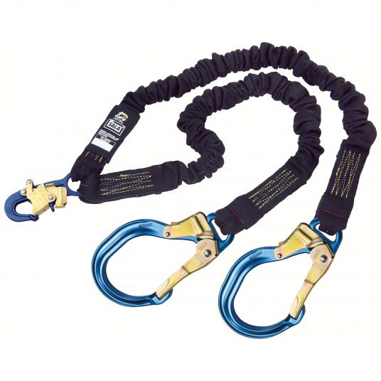 3M DBI - SALA 1246525 Arc Flash Rated Shock - Absorbing Lanyard Tubular Webbing, Arc - Flash Rated, 2 Legs, Black - KVM Tools Inc.KV10E655