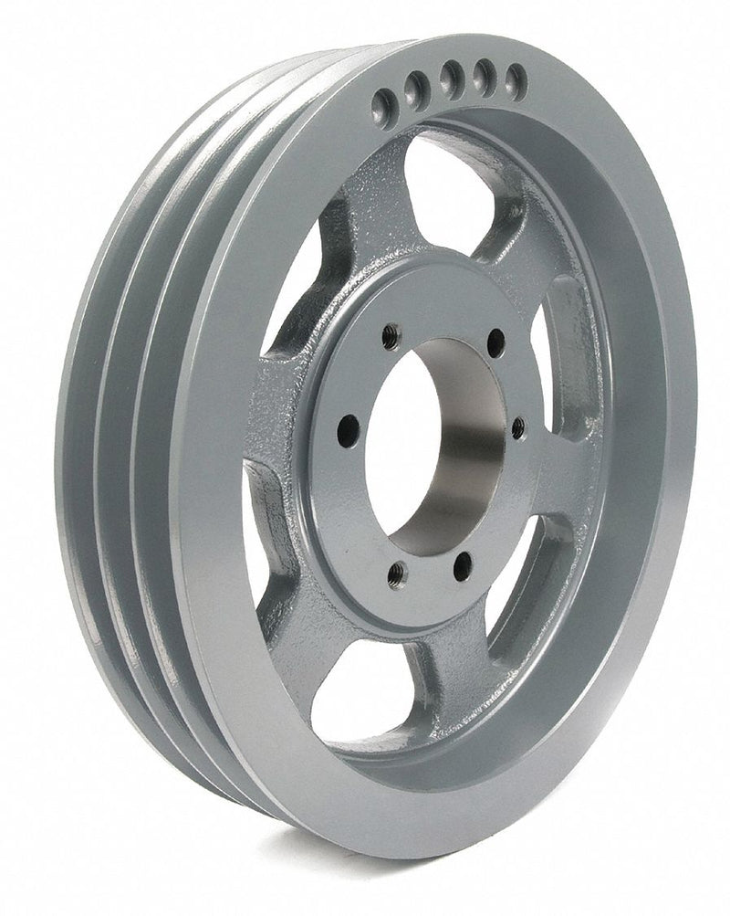 TB Wood's 1103B V-Belt Pulley, B110, 3 Groove, 11.35 in OD, Bushed Bore, SK, Quick Detachable, Cast Iron