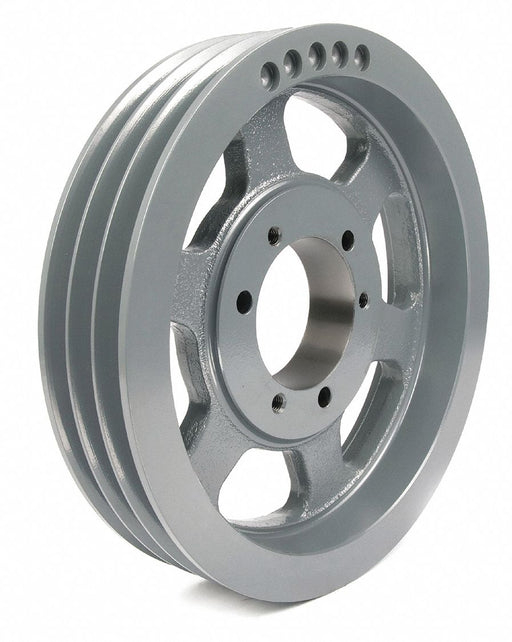 TB Wood's 1103B V-Belt Pulley, B110, 3 Groove, 11.35 in OD, Bushed Bore, SK, Quick Detachable, Cast Iron