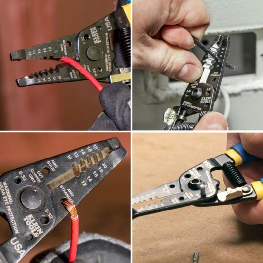 Klein 11055 Wire Stripper 18 AWG to 10 AWG, 7 1/8 in Overall Lg, Std Cushion Grip, 20 AWG to 12 AWG, 6 - 8 in - KVM Tools Inc.KV3PB81