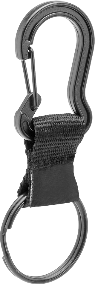 McMaster 11115A19 Key Holder with Carabiner, 4 1/2" Length, 1 1/4" Split Ring