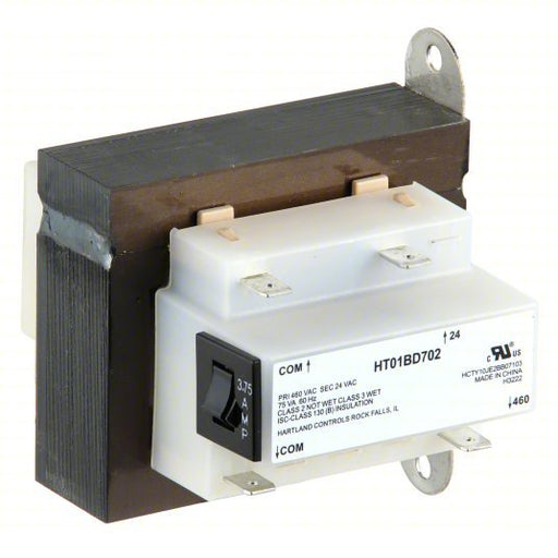 Carrier HT01BD702 Transformer, 460VAC Primary, 24V sec, 75VA For 38AUZ - 08A0 - 6 - 0A - KVM Tools Inc.KV115Z96