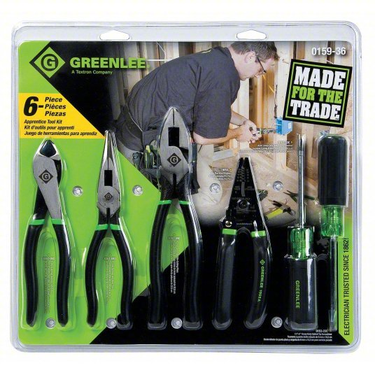 Greenlee 0159 - 36 Electronics Tool Kit 6 Total Pcs, Drivers and Bits/Electrical and Telecom Tools/Pliers - KVM Tools Inc.KV11L581