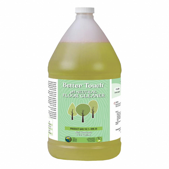 Better Touch DIN20-4 Neutral Floor Cleaner, Jug, 1 gal Container Size, Concentrated, Liquid, 4 PK