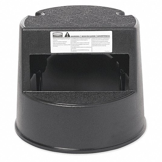 Rubbermaid FG252300BLA Step Stool, 350 lb. Capacity, Plastic, Black