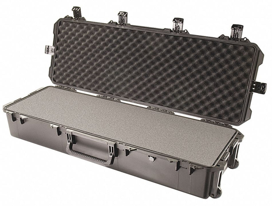 Pelican IM3220-X0001 Protective Case, 14 in x 44 in x 8-1/2 in, Convoluted/Pick and Pluck/Solid, Black, 2 Wheels