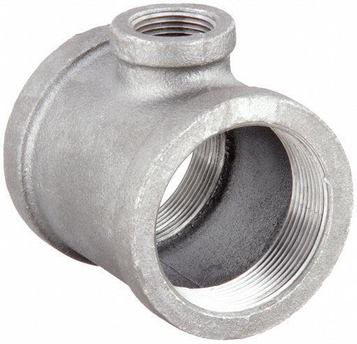 Anvil 0310525605 Metal Pipe Tee, 2 in x 2 in x 1 in, 1500 psi @ 150°F, Malleable Iron, Class 300,  2 in Lg