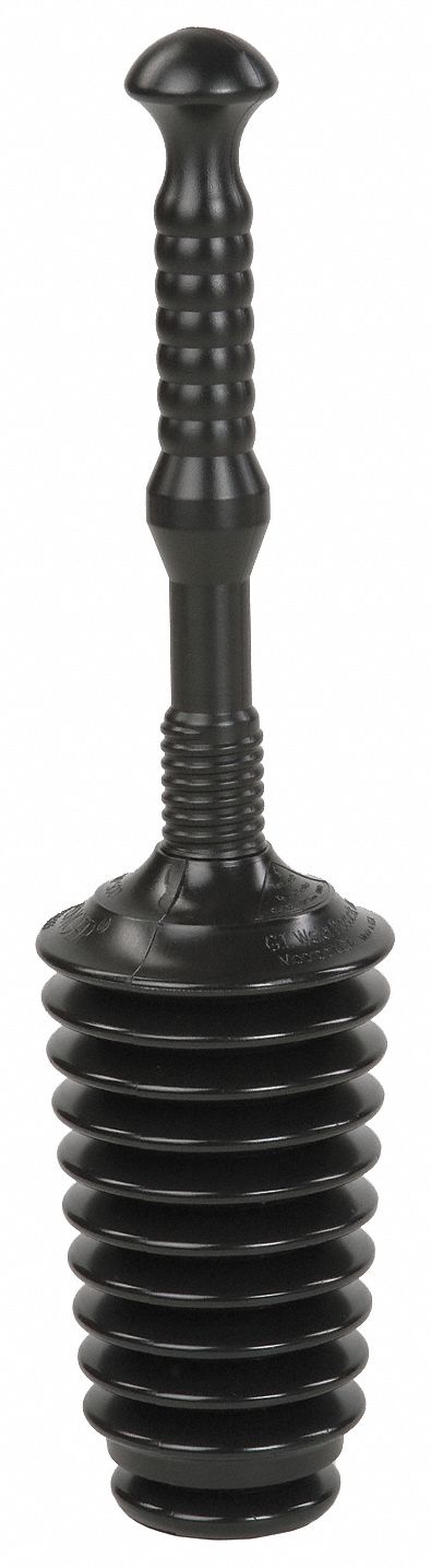 Approved Vendor 12G689 Bellows Plunger, Polyethylene, 11 1/4 in Handle Lg, 5 in Max Dia