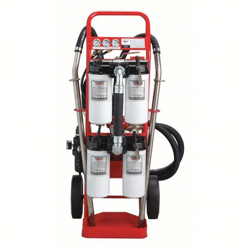 Trico 36933 Hydraulic Oil Filter Cart 3 gpm Max. Flow, 100 psi Max. Pressure, 4 hp Motor, Pneumatic - KVM Tools Inc.KV12J003