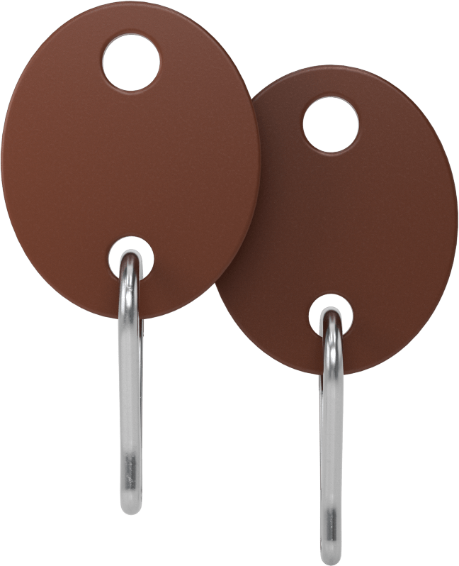 McMaster 1333A22 Numbered Key Tag, Pack of 100, Oval Brown, Numbers 001-100