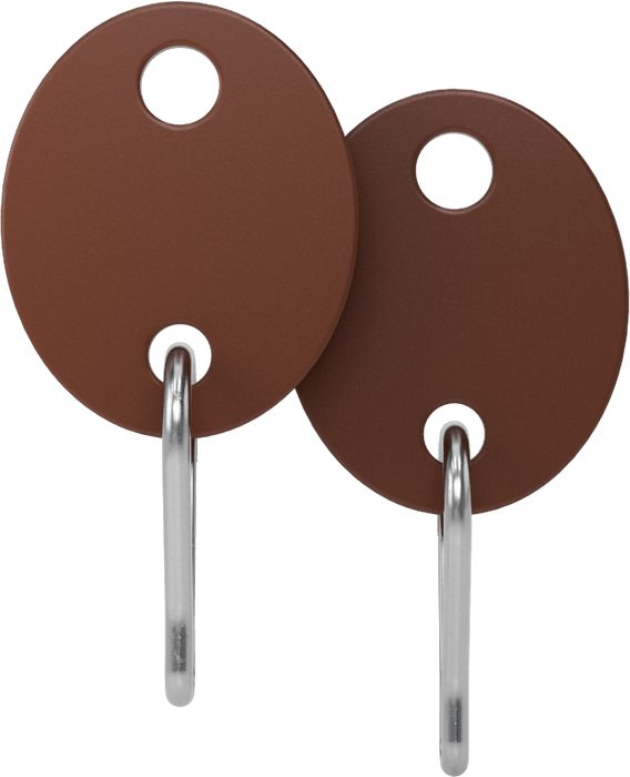 McMaster 1333A22 Numbered Key Tag, Pack of 100, Oval Brown, Numbers 001-100