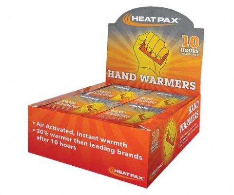OccuNomix 1100-80D Hand Warmers, Hand Warmer, Air-Activated, Up to 10 hr, 15 min to 20 min, 5 in Lg, 40 PK