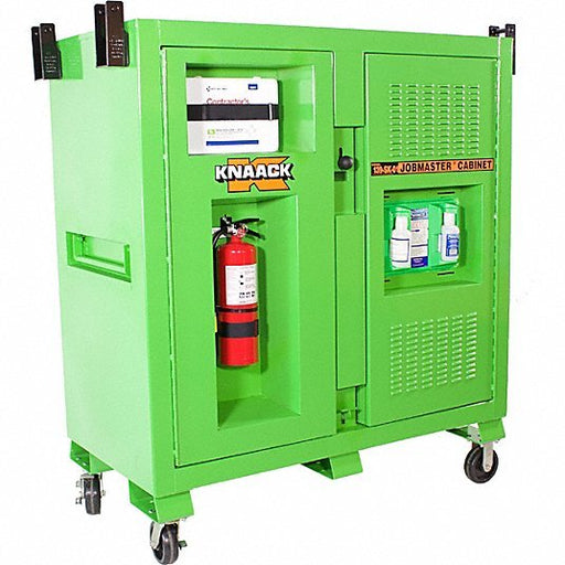 Knaack 139 - SK - 01 - KL Jobsite Cabinet 60 in W x 30 in D x 60 in H, 59.4 cu ft, Proprietary Recessed Padlock, Green - KVM Tools Inc.KV860JV2
