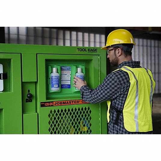 Knaack 139 - SK - 01 - KL Jobsite Cabinet 60 in W x 30 in D x 60 in H, 59.4 cu ft, Proprietary Recessed Padlock, Green - KVM Tools Inc.KV860JV2