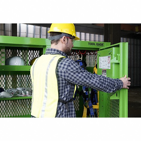 Knaack 139 - SK - 01 - KL Jobsite Cabinet 60 in W x 30 in D x 60 in H, 59.4 cu ft, Proprietary Recessed Padlock, Green - KVM Tools Inc.KV860JV2