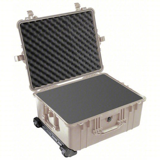 Pelican 1610 Protective Case 16 3/4 in x 21 3/4 in x 10 5/8 in Inside, Flat/Pick and Pluck, Beige - KVM Tools Inc.KV13E506