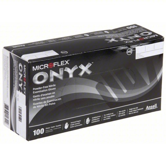 Microflex N643 Disposable Gloves Medical - Grade, L (9), 4 mil, Powder - Free, Nitrile, Grain, Fingertips - KVM Tools Inc.KV2VLZ8