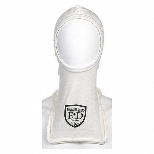 Fire - Dex H61NLNB Fire Hood Nomex(R)/Lenzing FR(R), 6 oz Fabric Wt, Notched Shoulder, 13 in Lg, 2, White - KVM Tools Inc.KV13P331