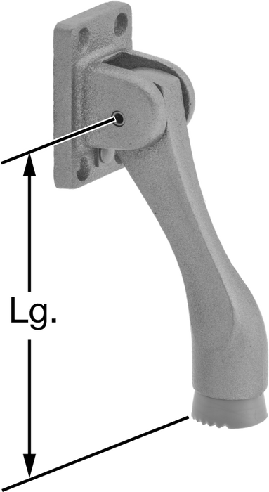 McMaster 1414A23 Lever Door-Mount Holder, Iron with Dull Aluminum Finish, 3-3/4" Long