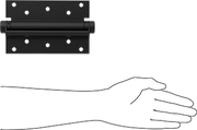 McMaster 1479A46 Mortise - Mount Door Hinge with Nonstd Holes, Square Corners, Black Steel, for 2" Door - KVM Tools Inc.KV1479A46