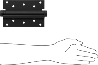 McMaster 1479A46 Mortise - Mount Door Hinge with Nonstd Holes, Square Corners, Black Steel, for 2" Door - KVM Tools Inc.KV1479A46