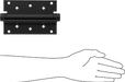 McMaster 1479A46 Mortise - Mount Door Hinge with Nonstd Holes, Square Corners, Black Steel, for 2" Door - KVM Tools Inc.KV1479A46
