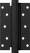 McMaster 1479A46 Mortise - Mount Door Hinge with Nonstd Holes, Square Corners, Black Steel, for 2" Door - KVM Tools Inc.KV1479A46