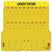 Master Lock 1484B Lockout Station, Unfilled, Holds 20 Padlocks, 22 in x 22 in, Includes Translucent Lockable Cover - KVM Tools Inc.KV2CJK7