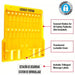 Master Lock 1484B Lockout Station, Unfilled, Holds 20 Padlocks, 22 in x 22 in, Includes Translucent Lockable Cover - KVM Tools Inc.KV2CJK7
