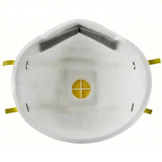 3M 8210V Disposable Respirator Dual, Non - Adj, Metal Nose Clip, Std, White, Universal Mask Size, 10 PK - KVM Tools Inc.KV14F203