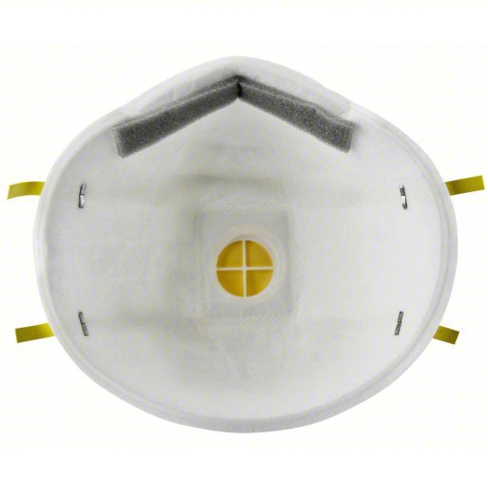 3M 8210V Disposable Respirator Dual, Non - Adj, Metal Nose Clip, Std, White, Universal Mask Size, 10 PK - KVM Tools Inc.KV14F203