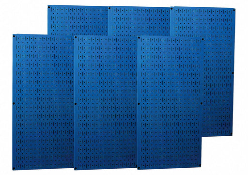 Wall Control 35-P-3296BU Pegboard Panel 6-Panel Kit Steel Blue 32 x 96 in