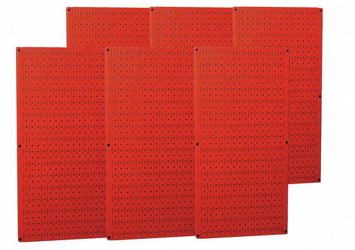 Wall Control 35-P-3296RD Pegboard Panel 6-Panel Kit Steel Red 32 x 96 in