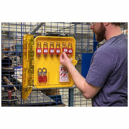 Brady 153683 Lockout Station 57 Components Included, Lockout Station, Keyed Different Padlocks - KVM Tools Inc.KV799YV5