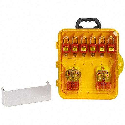 Brady 153683 Lockout Station 57 Components Included, Lockout Station, Keyed Different Padlocks - KVM Tools Inc.KV799YV5