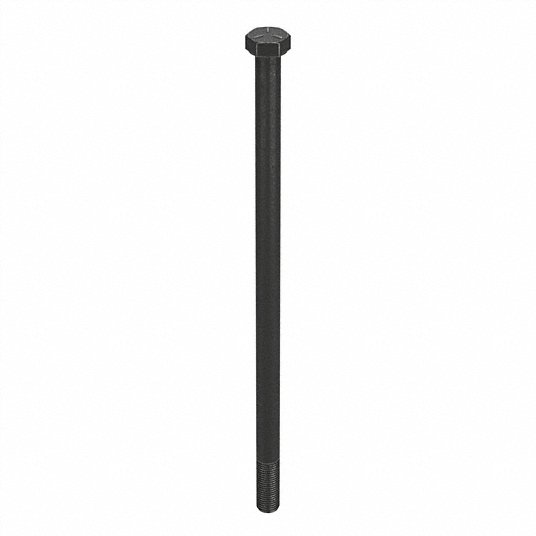 Fabory U01060.043.0800 Grade 5, 7/16"-20 Hex Head Cap Screw, Black Oxide Steel, 8 in L, 5 PK