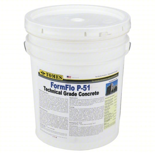 Formflo GRA - 401 Concrete Mix FormFlo P - 51, 65 lb Container Size, Bag, 1 day Full Cure Time - KVM Tools Inc.KV15F510