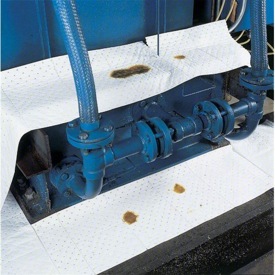 Brady ENV100 Sorbent Pad 42 oz Volume Absorbed Per Pad, Polypropylene, White, Bale, 100 PK - KVM Tools Inc.KV1HUA8