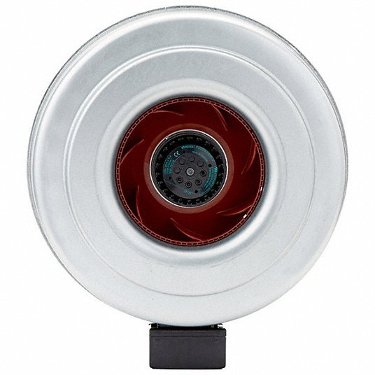 Fantech 45020 In - Line Duct Fan 940 cfm Max., 12 in Duct, 300 W, 120V AC, 1 Ph, IP44, Galvanized Steel - KVM Tools Inc.KV4YM42